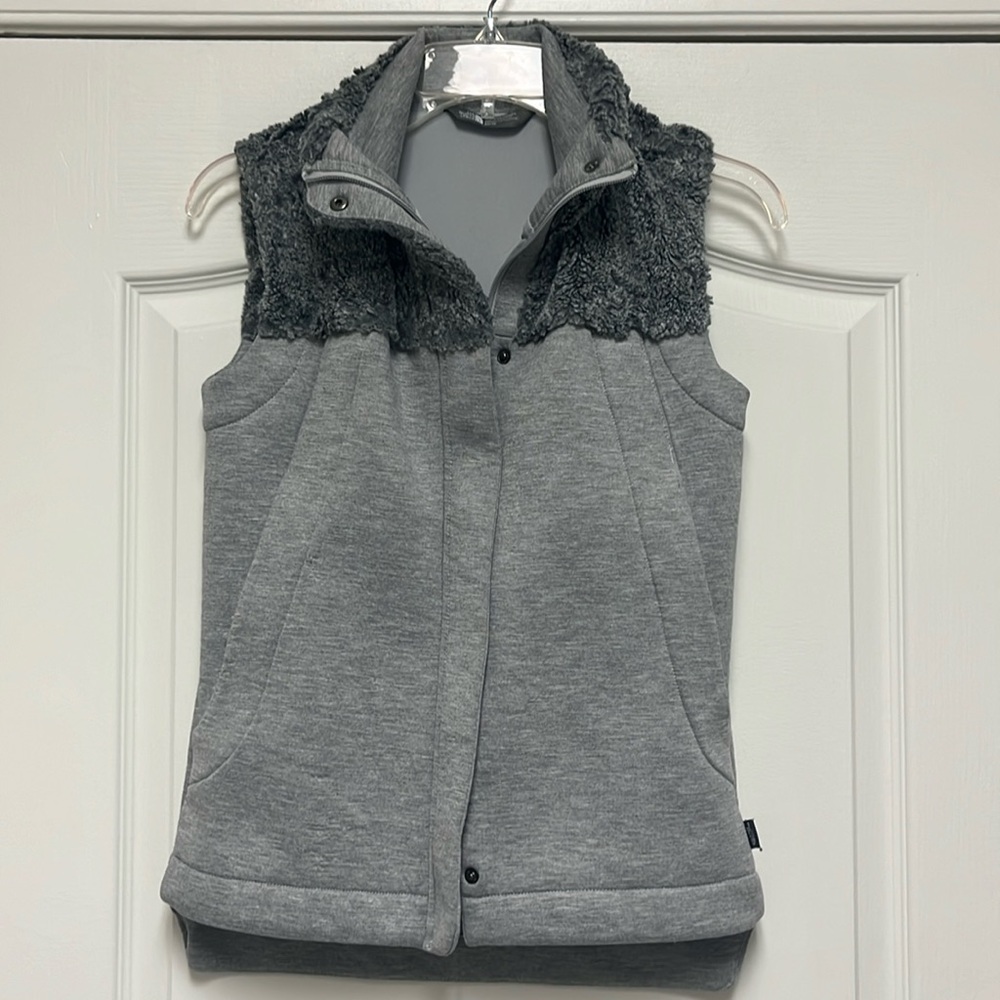 North Face Fleece and Faux Fur Grey Women’s Vest